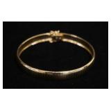 1179	14K YELLOW GOLD DOMED OMEGA BRACELET 16.45 DWT 