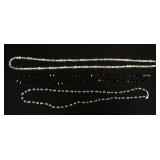 1202	3 COSTUME BEADED NECKLACES, ONE SIGNED LES BERNARO INC, LONGEST APPROXIMATELY 34 IN