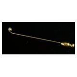 1205	14KT YELLOW GOLD STICK PIN W/ONE DIAMOND APPROXIMATELY 0.04 CARATS