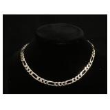 1222	STERLING SILVER CHAIN LINK NECKLACE, APPROXIMATELY 17 IN LONG, 1.466 OZT