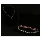 1236	LOT OF 3 PEARL NECKLACES, ALL CLASPS MARKED STERLING SILVER, LONGEST APPROXIMATELY 27 IN