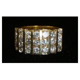 1238	GORGEOUS 14KT YELLOW GOLD & DIAMOND RING, 5.9 DWT OVERALL, SIZE APPROXIMATELY 5 3/4