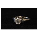 1246	14KT WHITE GOLD RING, TESTED, UNMARKED, 2.1 DWT OVERALL, SIZE APPROXIMATELY 9 1/2