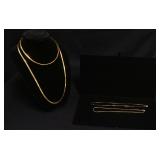 1270	LOT OF 4 STERLING SILVER NECKLACES, LONGEST APPROXIMATELY 28 IN, 1.373 OZT