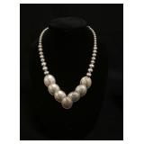 1276	STERLING SILVER NECKLACE, APPROXIMATELY 22 IN LONG, 3.482 OZT