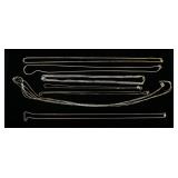 1283	LOT OF 7 STERLING SILVER NECKLACES, LONGEST CHAIN APPROXIMATELY 30 IN, 1.174 OZT