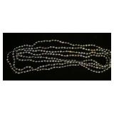 1285	SINGLE STRAND CULTURED FRESH WATER PEARL NECKLACE W/14K GOLD CLASP