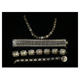 1303	4 STERLING SILVER BRACELETS, 3.286 OZT