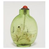 1010	CHINESE GLASS SNUFF BOTTLE, APPROXIMATELY 2 1/2 IN HIGH