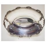 1018	800 SILVER FOOTED OVAL SERVING TRAY, 17.3 OZT