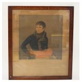 1025	ANTIQUE COLORED ENGRAVING OF NAPOLEON BONAPARTE, F BARTOLOZZI, APPROXIMATELY 17 IN X 22 IN