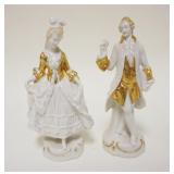 1044	CAPODIMONTE FIGURES OF MAN & WOMAN, APPROXIMATELY 7 IN HIGH