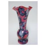 1059	ITALIAN OPALINE CASED GLASS MULTICOLORED HAND MADE VASE, APPROXIMATELY 12 IN HIGH