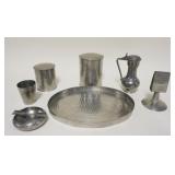 1060	LOT OF ASSORTED PEWTER ITEMS