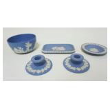 1068	LOT OF ASSORTED BLUE JASPER WEDGWOOD