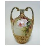 1071	HAND PAINTED NIPPON VASE, APPROXIMATELY 11 IN HIGH