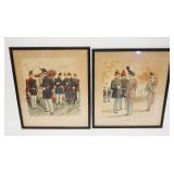 1085	ANTIQUE ARTILLERY LITHOS 1885, ARTILLERY, ORDANCE, ENGINEERS, OFFICERS & CAVALRY, U.S.M.A., EAC