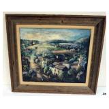 1109	WILLIAM STODDARD LOUGHRAN BUCKS COUNTY PA. ARTIST, 1901-1969, OIL PAINTING ON CANVAS, 1937 PAST