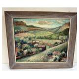 1113	WILLIAM STODDARD LOUGHRAN BUCKS COUNTY PA. ARTIST, 1901-1969, OIL ON BOARD,  *BUCKS COUNTY COUN