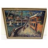 1115	WILLIAM STODDARD LOUGHRAN BUCKS COUNTY PA. ARTIST, 1901-1969, OIL ON BOARD, 1932  *BERMUDA*  , 