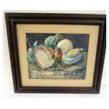 1119	WILLIAM STODDARD LOUGHRAN BUCKS COUNTY PA. ARTIST, 1901-1969, OIL ON BOARD, *STILL LIFE FRUIT* 