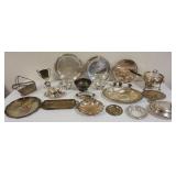 1126	LARGE LOT OF ASSORTED SILVER PLATE ITEMS