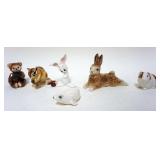 1135	GOEBEL ANIMAL  FIGURINES, LOT OF 6 INCLUDING RABBIT, CHIPMONK & BEAR, ETC. TALLEST APPROXIMATEL