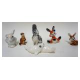 1136	GOEBEL ANIMAL  FIGURINES, LOT OF 6 INCLUDING RABBIT, SEAL, ETC. TALLEST APPROXIMATELY 5 IN H