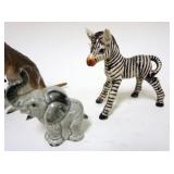 1137	GOEBEL ANIMAL  FIGURINES, LOT OF 6 INCLUDING KANGAROO, ZEBRA, ETC. TALLEST APPROXIMATELY 5 IN H