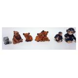 1138	GOEBEL ANIMAL  FIGURINES, LOT OF 6 INCLUDING BEARS, MONKEYS, ETC. TALLEST APPROXIMATELY 3 3/4  