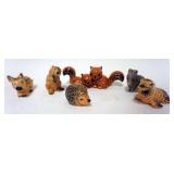 1139	GOEBEL ANIMAL  FIGURINES, LOT OF 6 INCLUDING SQUIRREL, PIG, MOUSE, ETC. TALLEST APPROXIMATELY 3
