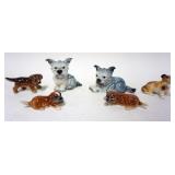 1141	GOEBEL DOG FIGURINES, LOT OF 6, LARGEST APPROXIMATELY 3 1/2 IN H
