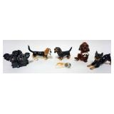 1143	GOEBEL DOG FIGURINES, LOT OF 6, LARGEST APPROXIMATELY 4 1/2 IN H