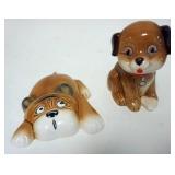 1145	GOEBEL PUPPY DOG WALL PLAQUE AND 6 IN H DOG BANK