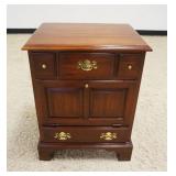 1175	VIRGINIA GALLERIES HENKEL HARRIS BEDSIDE STAND HAVING 4 DRAWERS AND A DOOR, APPROXIMATELY 17 IN