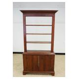 1205	NARROW PINE CONTEMPORARY COUNTRY STYLE OPEN HUTCH, APPROXIMATELY 40 IN X 12 IN X 77 IN H