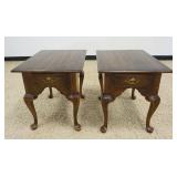 1227	2 STATTON 1 DRAWER END TABLES, APPROXIMATELY 20 IN X 26 IN X 23 IN 