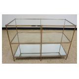 1239	3 TIER METAL STAND WITH MIRROR BOTTOM, APPROXIMATELY 42 IN X 18 IN X 30 IN