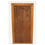 1241	PIERCED CARVED MAHOGANY PANEL W/AFRICAN THEME, APPROXIMATELY 19 IN X 38 IN