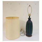 1245	MIDCENTURY MODERN MULTICOLOR POTTERY LAMP, APPROXIMATELY 36 IN HIGH