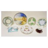 1266	LOT OF ASSORTED CHINA INCLUDING NORITAKE CREAMER & SUGAR, HAND PAINTED LIMOGES PLATES