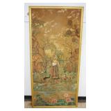1279	LARGE MIDDLE EASTERN PAINTING ON CLOTH, APPROXIMATELY 40 IN X 82 IN