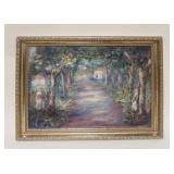 1292	WILLIAM STODDARD LOUGHRAN OIL ON BOARD *BACK ROAD CALIFON NJ* 1944, APPROXIMATELY 19 IN X 23 IN