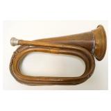 1001	ANTIQUE MILITARY BUGLE, COPPER & BRASS, MARTIN MARLIN NEW YORK LONDON PHILADELPHIA, APPROXIMATE