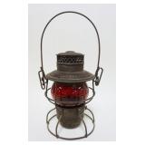 1015	LEHIGH VALLEY RAILROAD RED GLOBE LANTERN, ADAMS WESTLAKE LANTERN