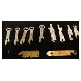 1100	ANTIQUE BOTTLE BEER & SODA ADVERTISING BOTTLE OPENERS ICLUDING JACK DANIELS 1866 CLASSIC AMBER 