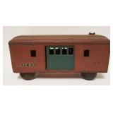 1106	ANTIQUE TOY LARGE PRESSED STEEL N.Y.C. RAILROAD TRAIN CAR W/SLIDING DOORS, APPROXIMATELY 6 IN X