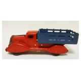 1109	ANTIQUE TOY PRESSED STEEL TRUCK, APPROXIMATELY 4 IN X 11 IN X 4 IN HIGH