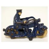 1133	ANTIQUE CAST IRON TOY MOTORCYLE, APPROXIMATELY 5 IN X 3 1/2 IN