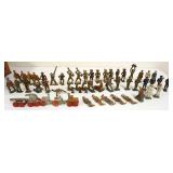 1140	GROUP OF ASSORTED CAST METAL CIRCA WWI FIGURES & ARTILLERY PIECE